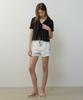 CITYBREEZE Frill V-Neck Short Sleeve Blouse_Black