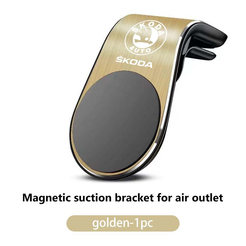Car Styling Phone Holder Air Vent Mobile Support Magnetic Cell phone Support For Skoda Octavia Superb RAPID FABIA KAMIQ KAROQ ahb422