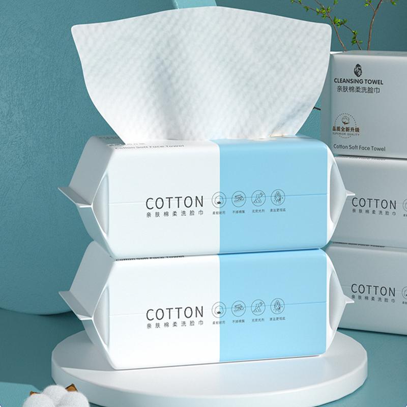50/100Pcs Extra Thick Disposable Facial Towels - Gentle and Absorbent Cotton Makeup Remover Wipes