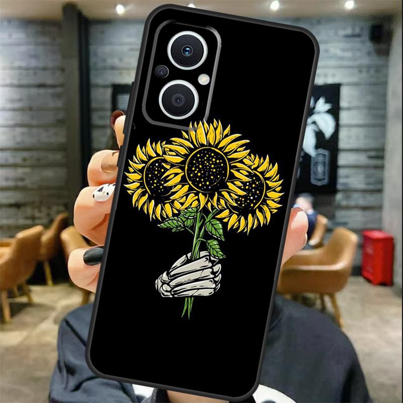 Beautiful Yellow Sunflower Case For OPPO Reno 8T 7 8 10 11 12 13 Pro 13F 12F OPPO Find X8 Pro X6 X3 X5 Lite Cover Coque