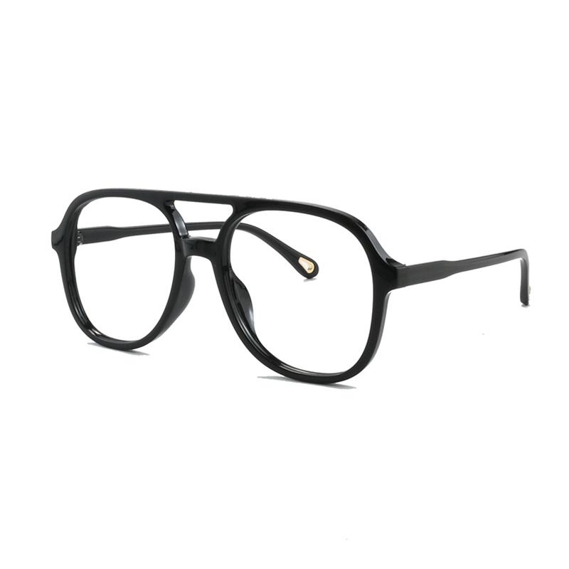 

Women Photochromic Eyeglass Pilot Double Beam Oversized Frame Anti Blue Light Short Sight Prescription Myopia Custom Men Glasses 0