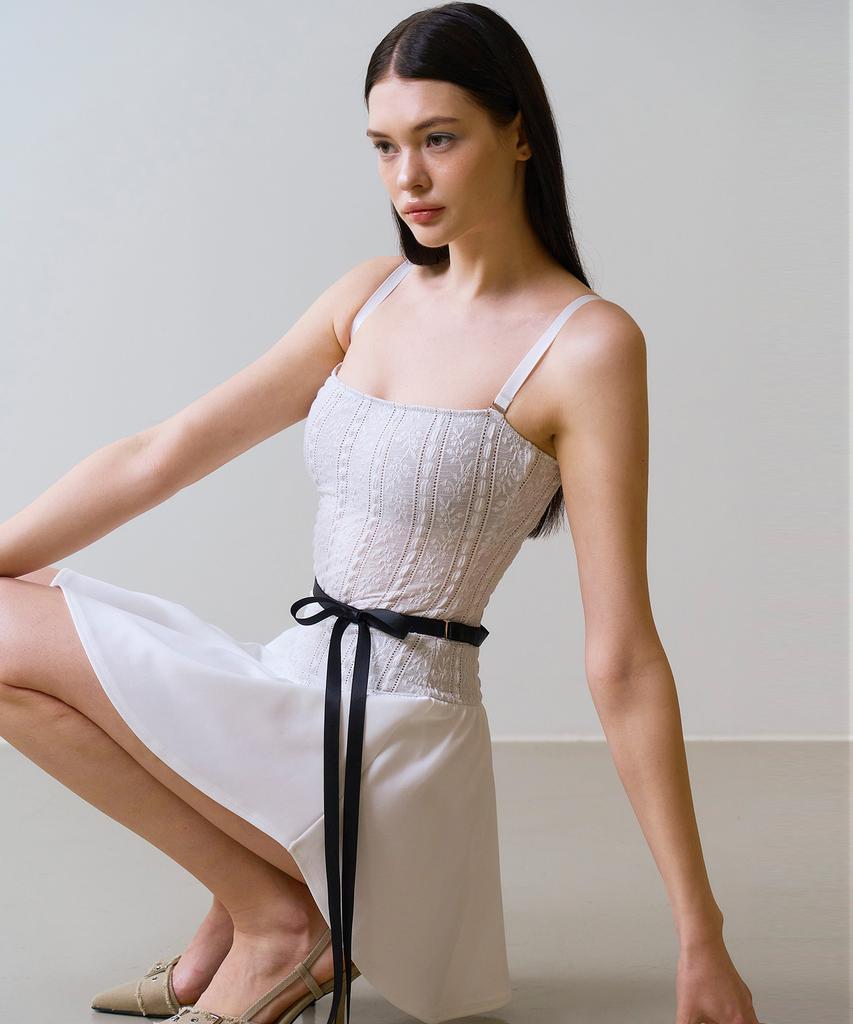 VINAJ Lace Skirt Monokini (White)