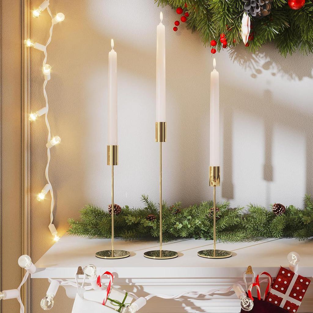 Retro Nordic-Style Wrought Iron European Candlestick for Christmas and Weddings