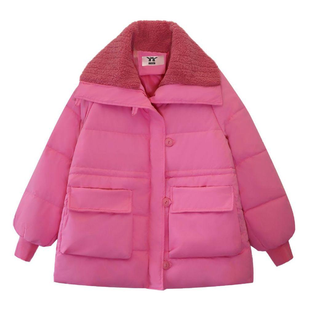 Maillard Women's Winter Wool Coat - Large Lapeled, Stylish, Medium/Long Length, Loose Fit, Thick, Cotton Blend