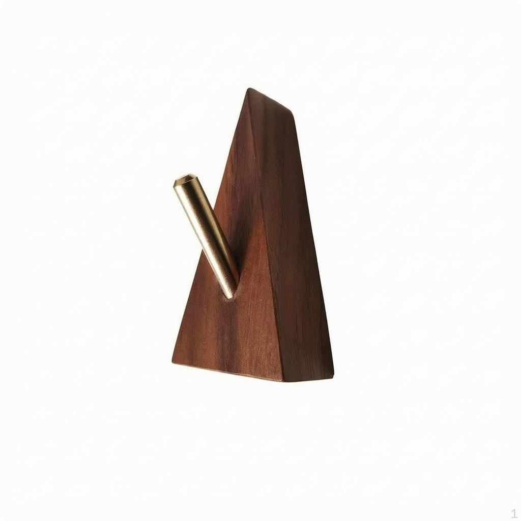 Wooden Wall Hook with Metal Peg | Modern Geometric Look, SpaceSaving Design, Oak Coat