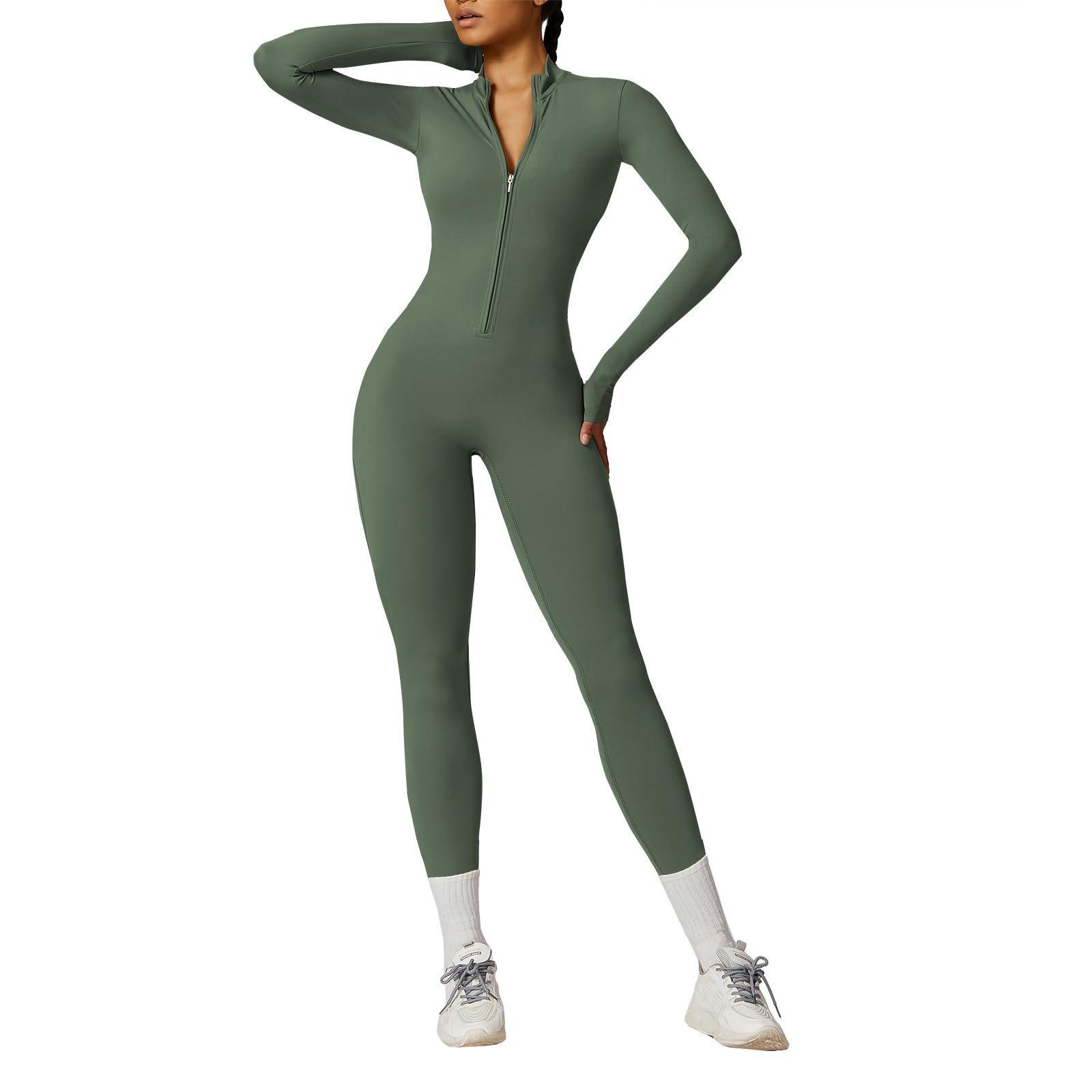 

JYL Ribbed Yoga Suit U Neck Seamless Knit Fitness Workout Outfit L серце золотий колір
