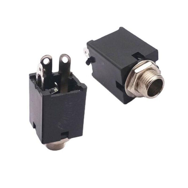 

2/5/10 шт. 3-контактный 6,35 мм 6,5 мм моно гнездо для наушников разъем микрофона 1/4 дюйма панельный монтаж гайка аудио разъем 6,35 мм 2pcs