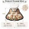 Non-slip Bathroom Floor Rug Sheep Pattern Bath Mat Novelty Toilet U-shaped Mat  Household