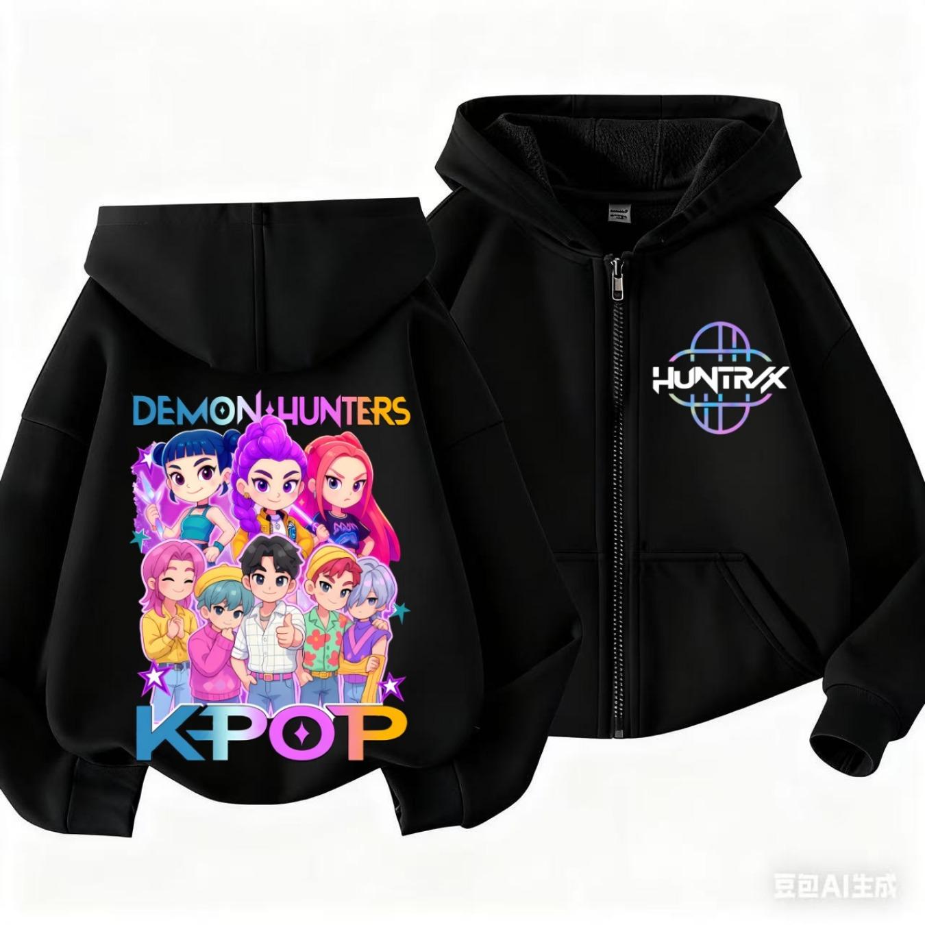 

Худи для фанатов, детское худи, манга, K-pop, Monster Hunter, детское худи на молнии, милое худи с тигром для вечеринки, топ для мальчиков и девочек 100