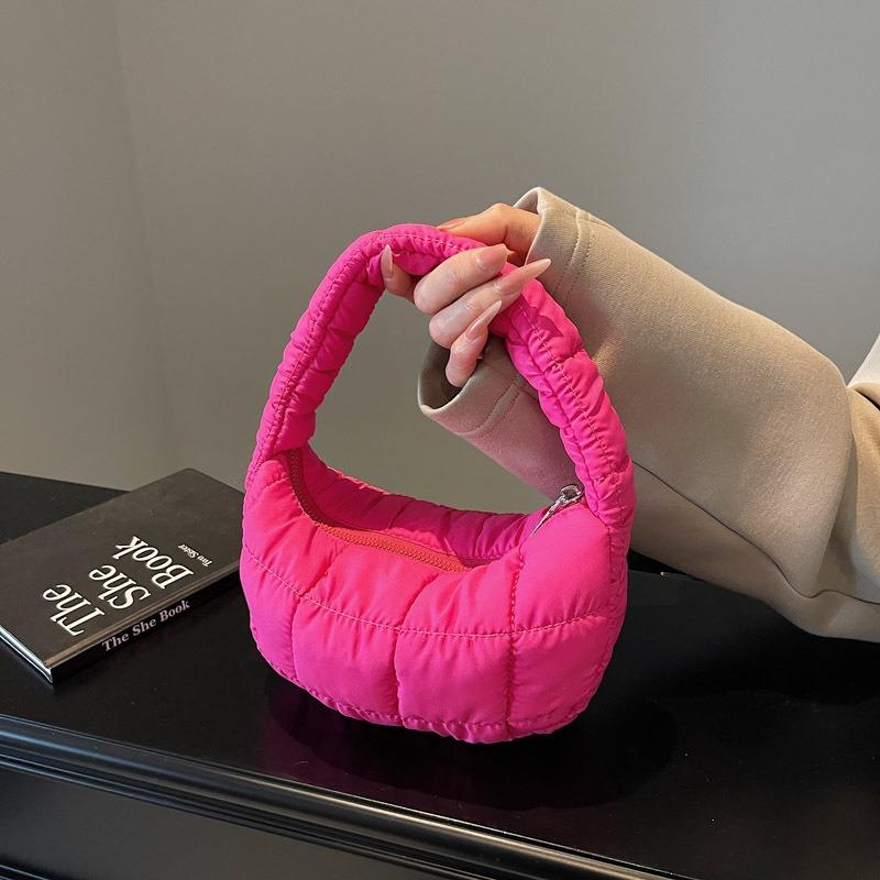 Mini cloud bag rhombus new simple down bag handbag mini small bag mobile phone bag