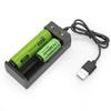 2 bővítőhelyes USB kettős 18650 töltő 3,7 V újratölthető lítium akkumulátor 18650 akkumulátor töltő 18500/18490/16340/14500 akkumulátorhoz