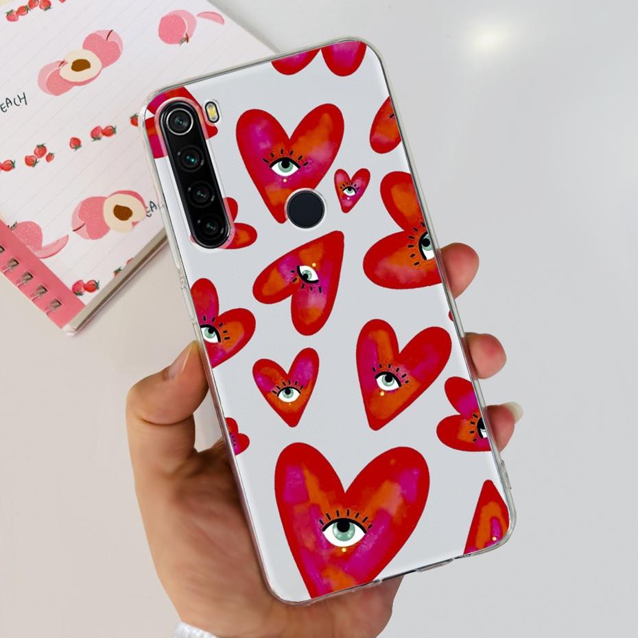 For Xiaomi Redmi Note 8 8T Phone Cases Fashion Painted Soft Silicone Back Cover For Redmi Note 8 Pro Funda Note8 T 8Pro Bumper
