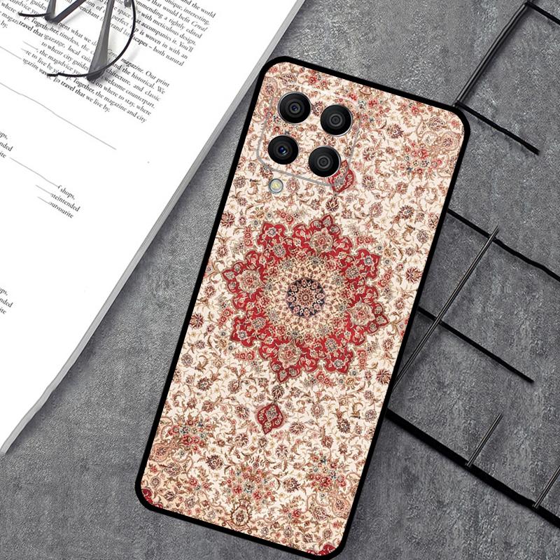 Persian Carpet Floral Pattern Case For Samsung Galaxy M55 M31 M13 M11 M12 M14 M15 M06 M16 M36 M56 M53 M32 M52 M35 M34 M54