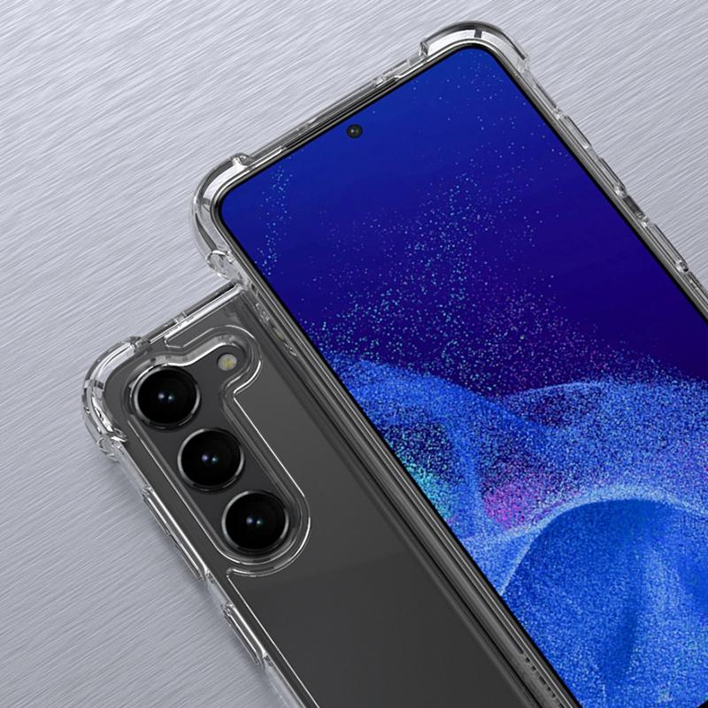 PC+TPU Hybrid Shockproof Case For Samsung Galaxy S25 Edge S24 S23 S21 FE S22 Ultra Plus S25+ Clear Hard Back Cover Soft Shell