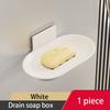 Bathroom Space Aluminum Soap Box Without Punching With Drain Tray Wall Soap Storage Box Wall Hang Soap Rack