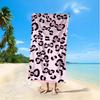 Pink Leopard Beach Towel Single Sided 2DPrint Stylish Soft Beach Towel Beach Pool Bathroom Towel Fun Vibe Gift For Trendy Lovers