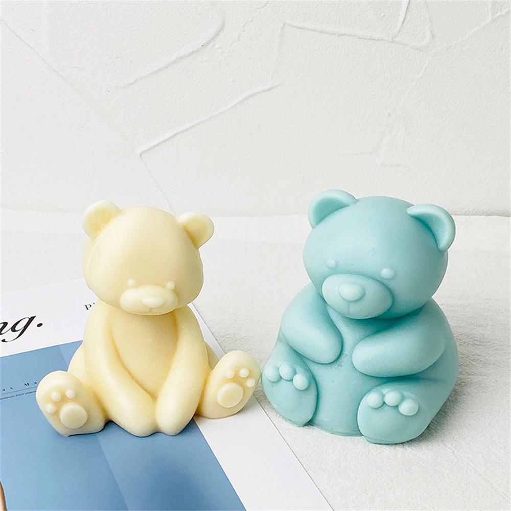 Large 3D Cute Cartoon Bear Fragrance Candle Mould DIY Silicone Mould Molds Bedroom Decor Birthday Party Gifts Wedding Souvenirs