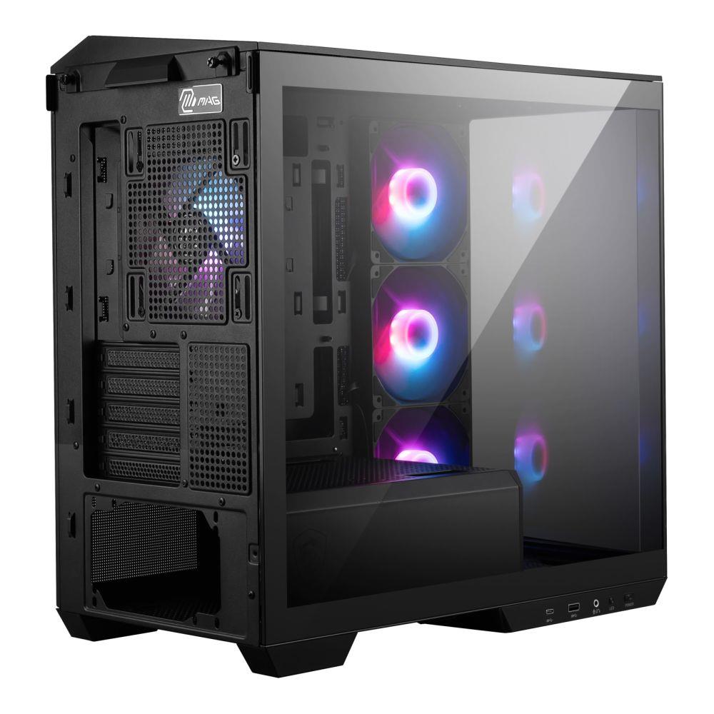 MSI MAG PANO M100R PZ M-ATX Micro Tower Case with Window, Without Power Supply