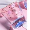 290ml Japon Tarzı Fuji Dağı Sakura Cam Bardak Cam Pembe Sevimli Su Bardağı Çay Kaşıklı Çay Bardağı Deinkwaie