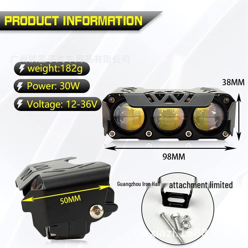 Dual-Color LED Fog Spotlight for Motorcycles & SUVs