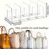 2pcs Clear Acrylic Purse Organizer, 4-Compartment Hanging Handbag Storage Rack, Closet Bag Divider Shelf for Tote, Clutch