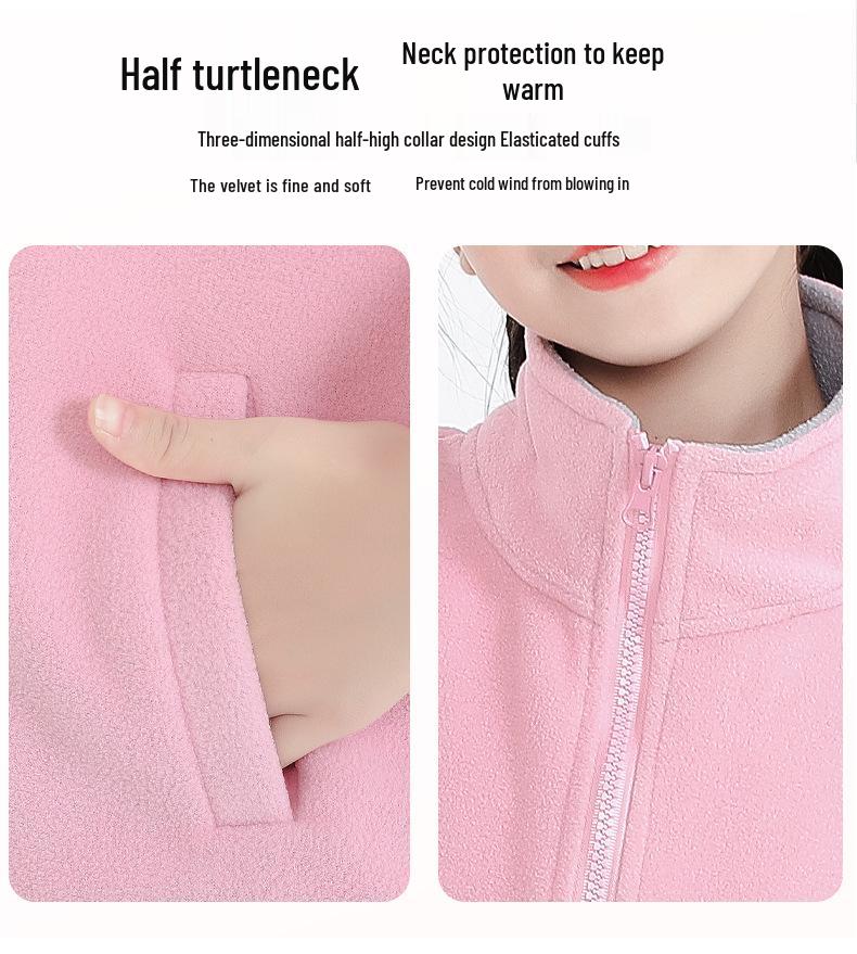 Children's Sherpa Fleece Outdoor Jacket for Autumn & Winter