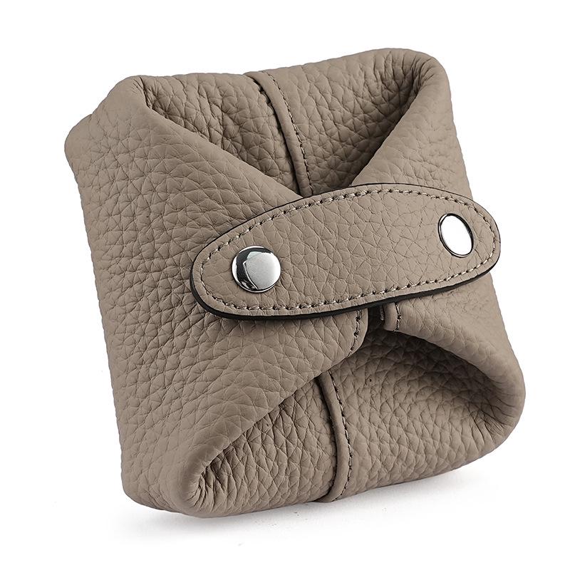 Retro Cowhide Women's Mini Coin, Jewelry & Makeup Storage Bag