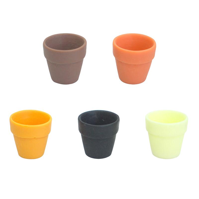 10Pcs Miniature Flower Resin Pots Clay Planter Terracotta Dollhouse Accessories Fairy Garden Pots Mini Flower Pots Planters