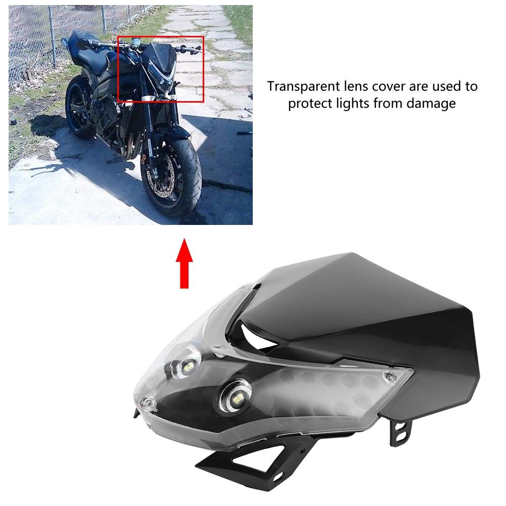 DC12V Dirtbike Motorsykkel LED Hovedlykt Sport Custom Kåpelykt Universell