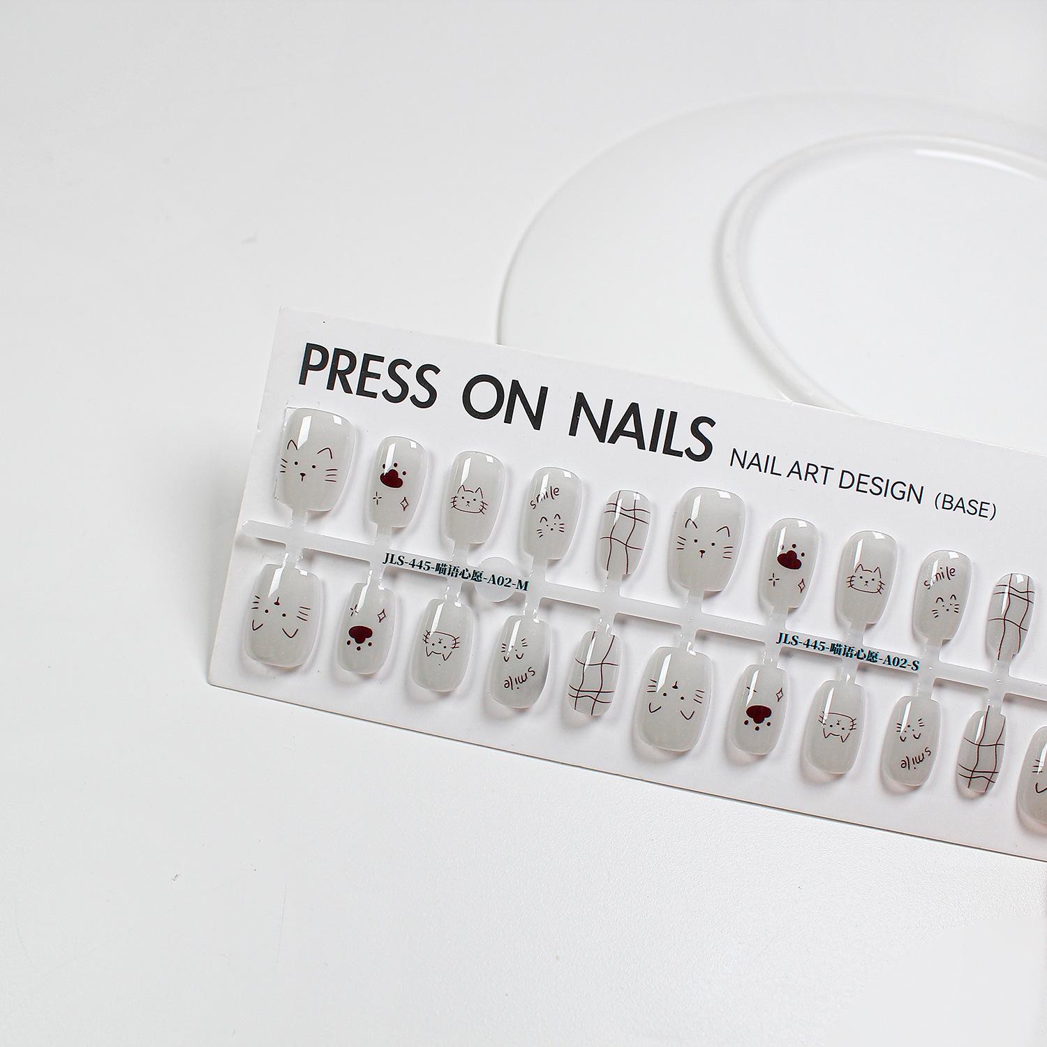 

Jiaolong Summer Cute Cartoon Puppy Cat Eye Wearable Pre-made Nails