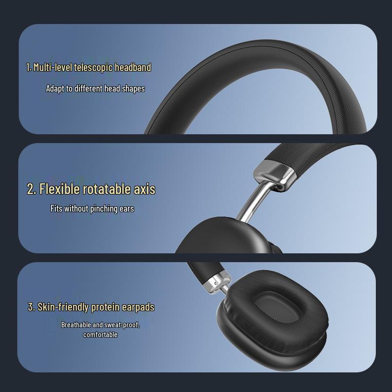 2026 Wireless Over-Ear Headphones: Customizable, Long Battery, High-Quality Sound, Bluetooth, Apple Compatible