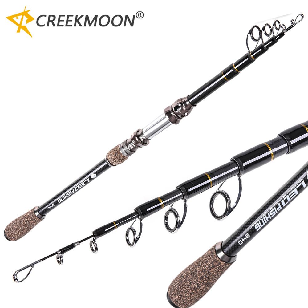 Telescopic Carbon Fiber Sea Fishing Lure Rod 1.8m 2.1m 2.4m Long-distance Casting Rods Carp Fish MH Hard Carp Spinning Lure Pole