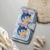 Cute Shark Pattern Long Wallet Fashion Casual Large Capacity Leather Purse for Daily Use