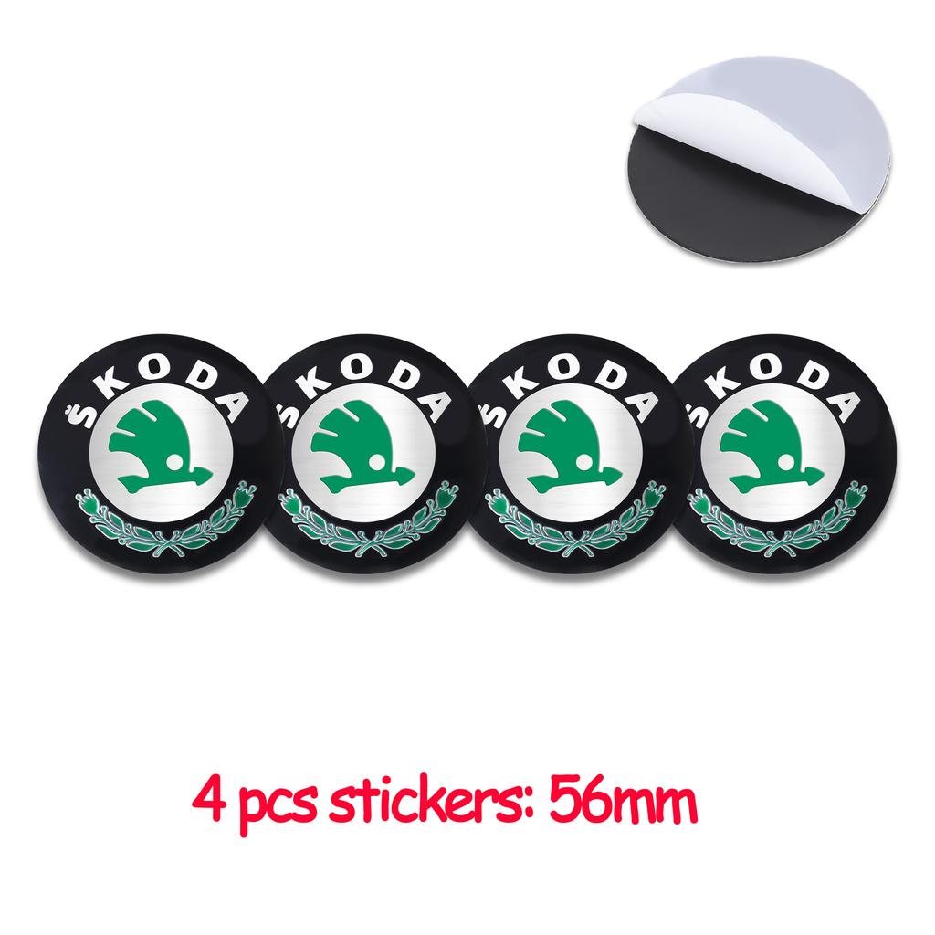 56/60/68/65mm Car Styling Wheel Center Hub Caps Rim Cover Badge Sticker For Skoda Octavia Fabia Rapid Superb Kodiaq Karoq Kamiq