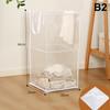 Laundry Basket Large Capacity Square Foldable Laundry Bag Side Handles Fine Mesh Dirty Clothes Sundries Toys Storage Bag