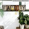 1pc 15.7×3.94 Metal Sign Rustic "FAMILY" Aluminum Decorative Sign - Vintage Style Wall Art for Home Decor, Farmhouse Living Room, Kitchen or Bedroom