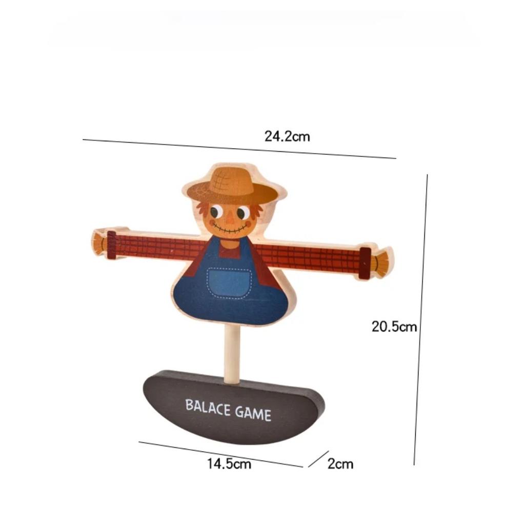 Montessori Block Stacking Balance Game Children Wooden Educational Toys Animal Fruit Block Threading Board Game Gifts for Kids