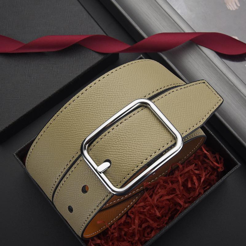 

Повседневный двухсторонний удобный ремень унисекс простой деловой ремень из сплава с пряжкой 130cm