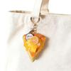 Adorable Realistic Triangular Pizza Fruit Cake Bag Pendant Lifelike Food Design Car Hanging Decoration for Keychain Bag Gift