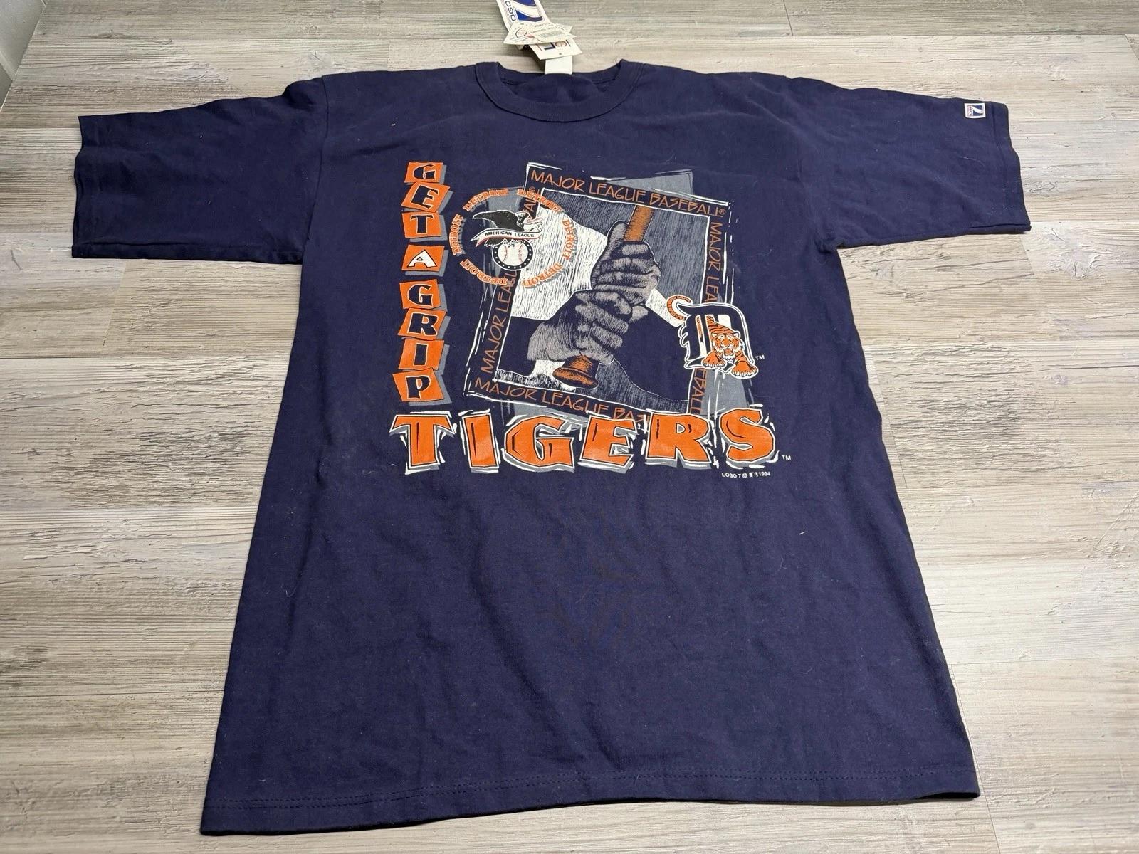 

Vintage Detroit Tigers Single Stitch T-Shirt XL 90’s Get A Grip New With Tags 3XL