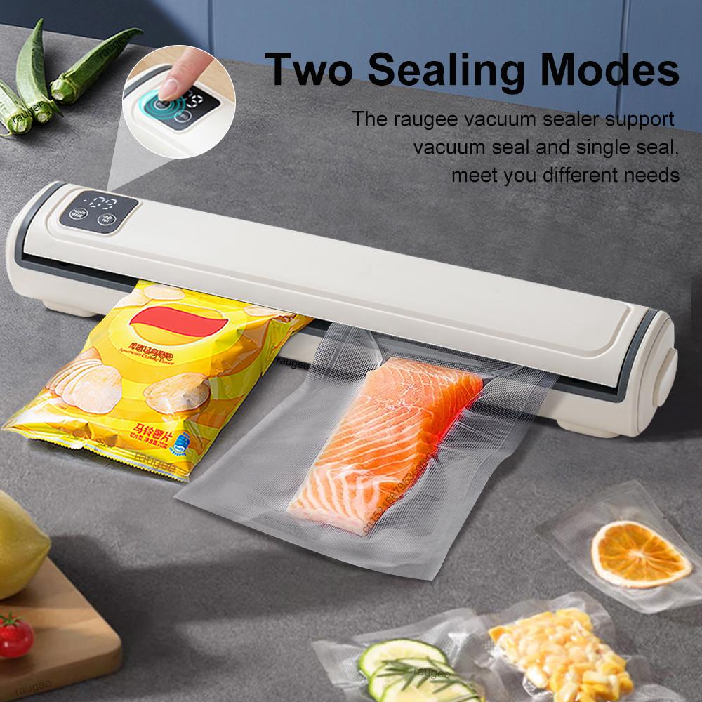 Food Vacuum Sealer Portable Kitchen Vacuum Packing Sealing Machine Plastic Bag Sealer With 10 Pcs Storage Bags