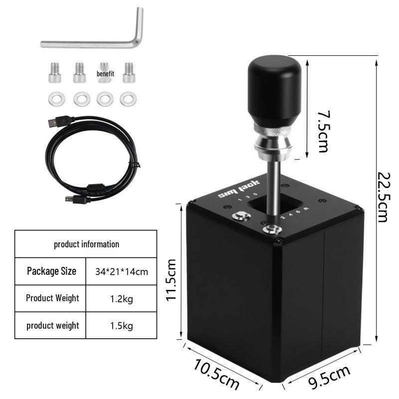 9SIM JACK Sim Racing H Gear: Compatible with Logitech G27, Thrustmaster, and Fanatec Shifters.