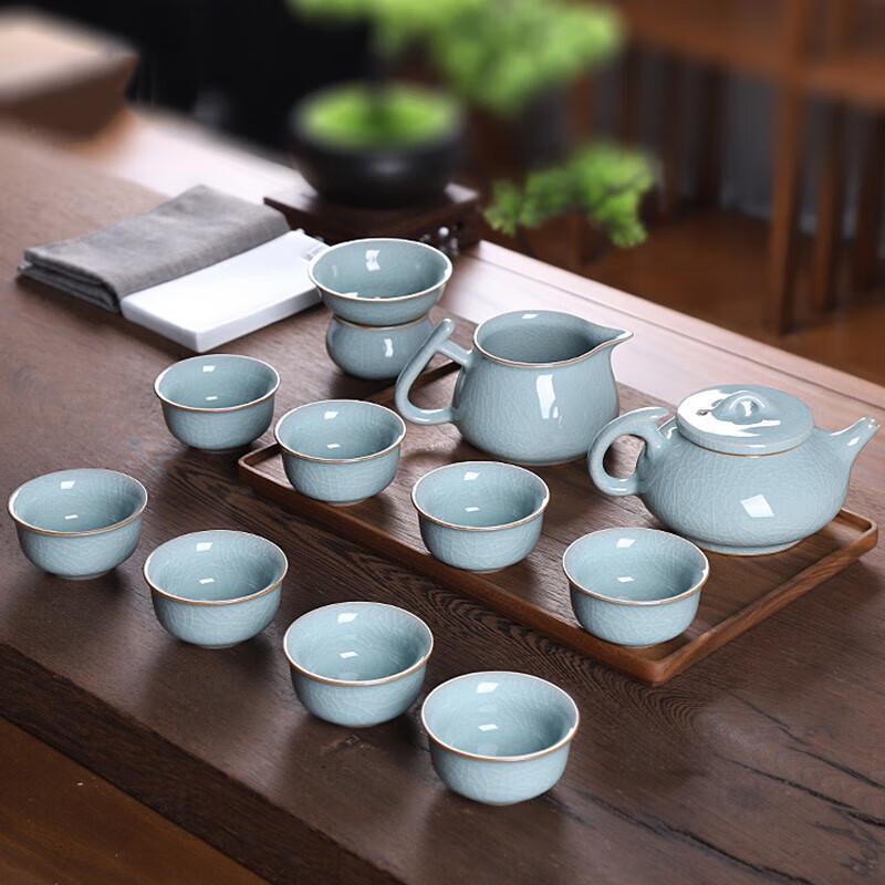 Lihou Longquan Celadon Ge Ware Ice Crackle Tea Set