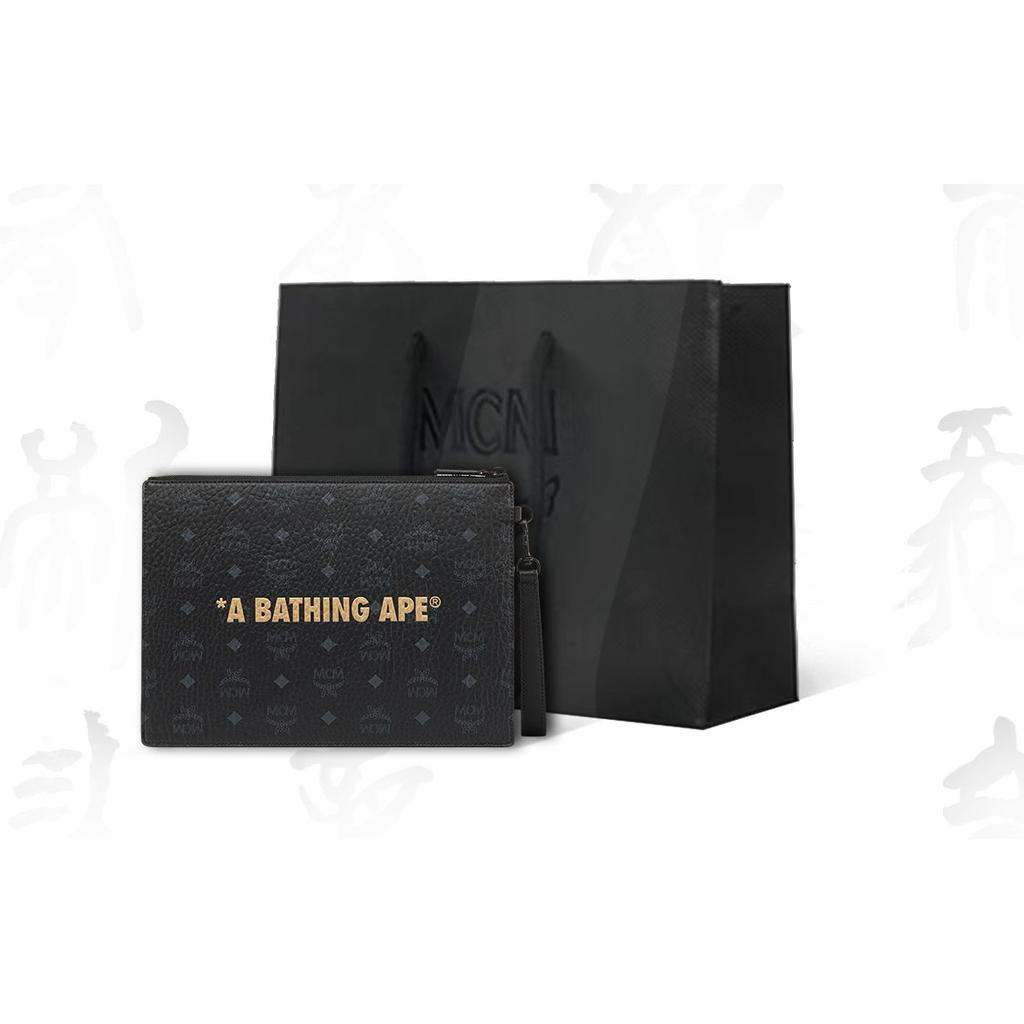 MCM × BAPE LNY Classic Monogram Dragon Pattern Wristlet Unisex Wristlet MXZESTA04BK001