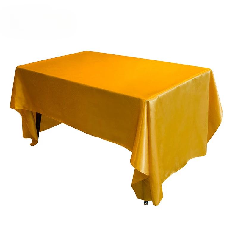 Tin Satin Square Tablecloth Wedding Banquet Decoration Silk Satin Wedding Restaurant Table Decoration Tablecloth