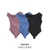 Spring 2025 Women's European & American Style Pleated Slimming Bodysuit