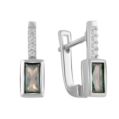 Silver Earrings with Mystic Topaz 1.154ct (2084617)