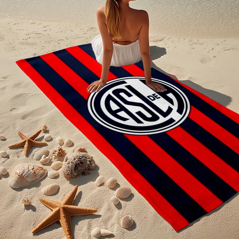 Club Atletico San Lorenzo Microfiber Beach Towel, Lightweight And Quick-Dry, for Summer Travel, Beach Essential, Swimming Pool