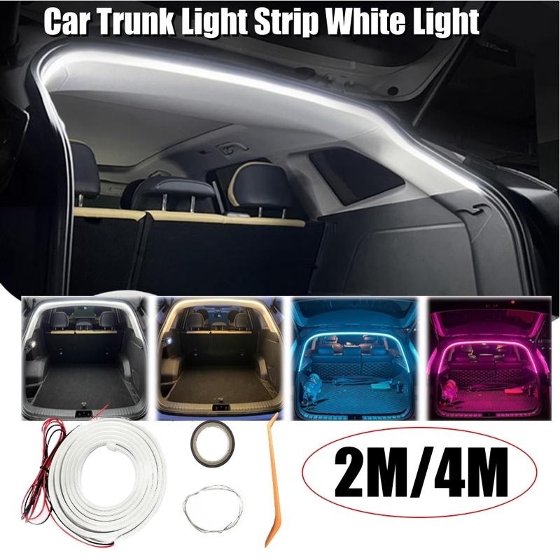 2/4M LED Car Trunk Light Strip No Drilling Dynamic Flowing Light Strip Car Trunk Ambient Lighting Strip for Truck Trunk Decor