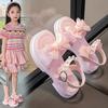 Princess Shoes for girls2026New Summer Fashionable Children's Shoes, Little Girl's Pearl Sandals with Bowknot, Soft Sole